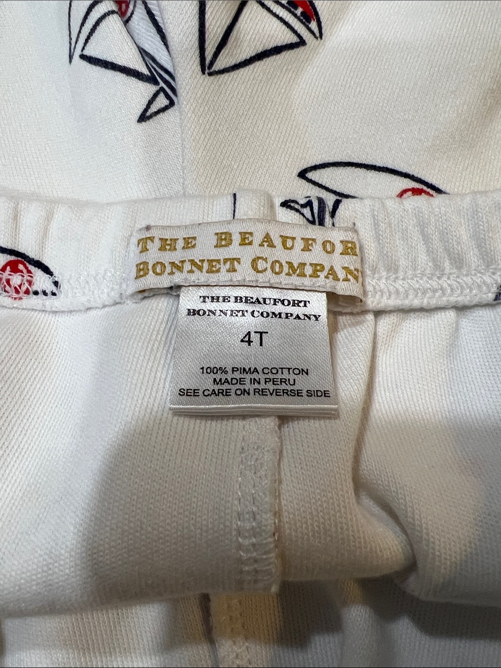 The Beaufort Bonnet Company Cheryl Shorts sailboats size 4T - Picture 3 of 5